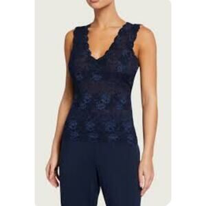 Josie Natori Black Lace Tank size Medium NEW